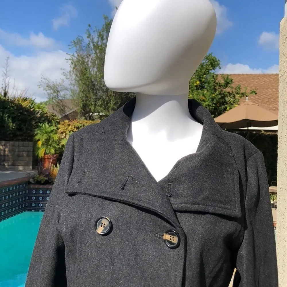 Thread & Supply Charcoal Gray Pea Coat